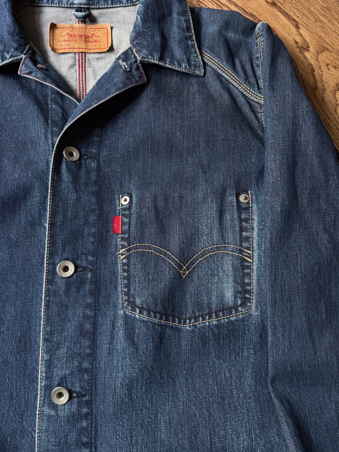 [L]리바이스 70740 빈티지 워싱 데님 커버올 자켓 상품이미지3