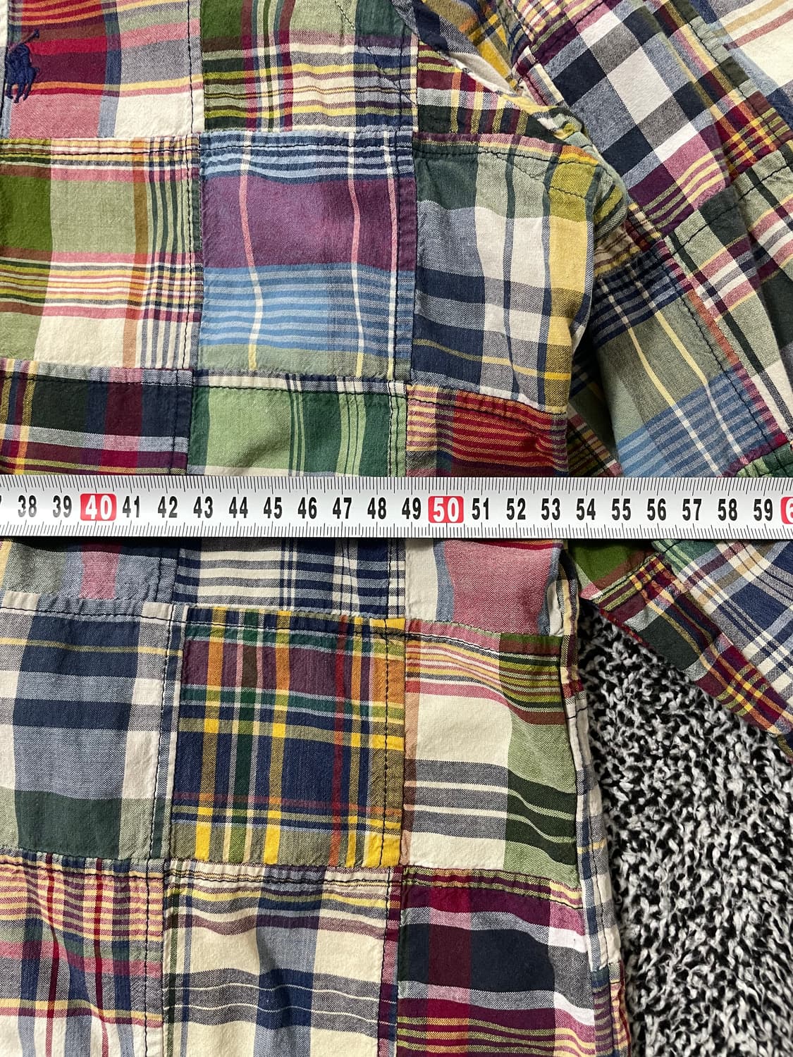 빈티지9. 폴로랄프로렌 커스텀핏 체크셔츠 패치워크 긴팔 셔츠 상품이미지4