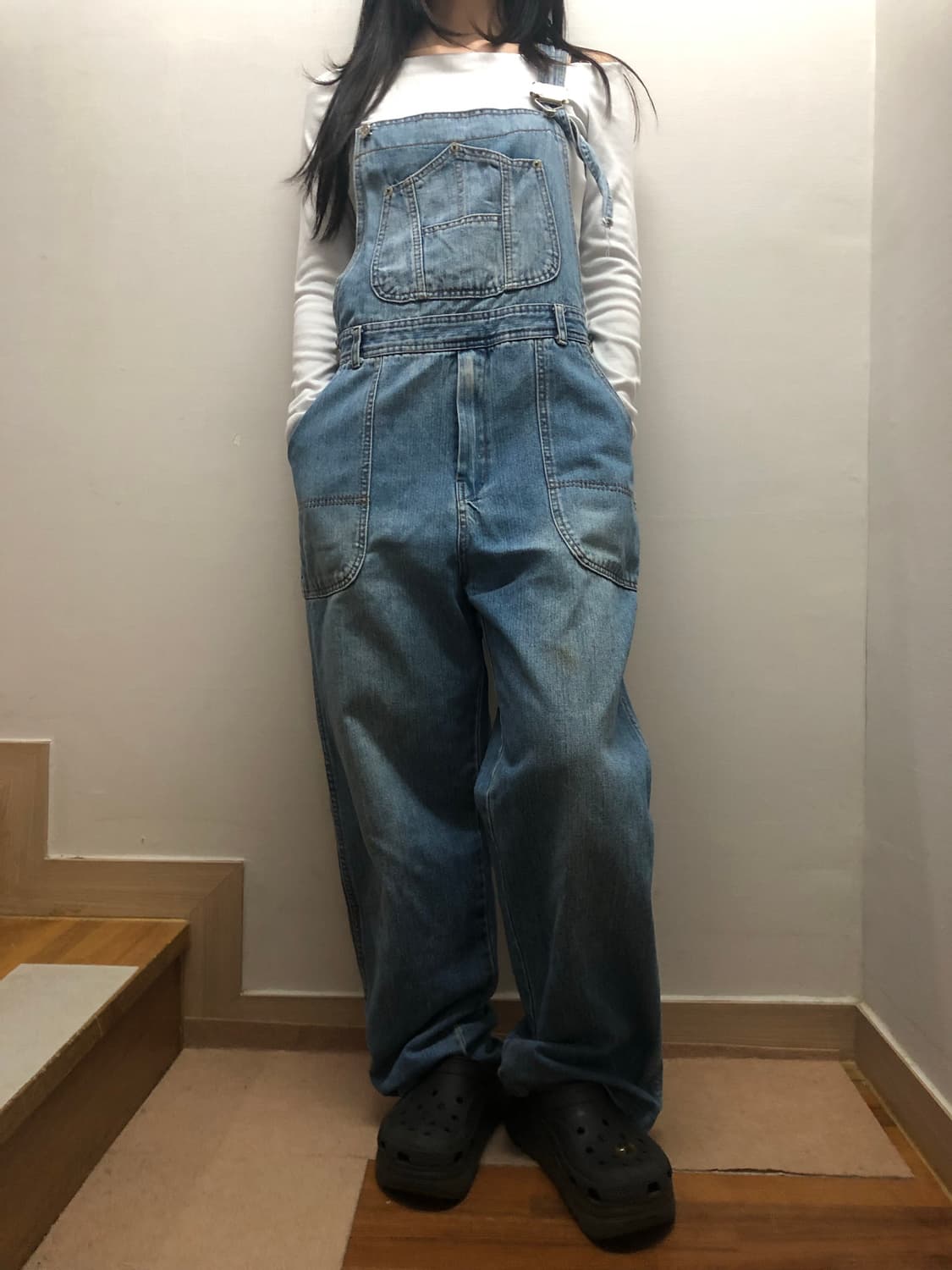 빈티지 데님 오버롤 팬츠 상품이미지4