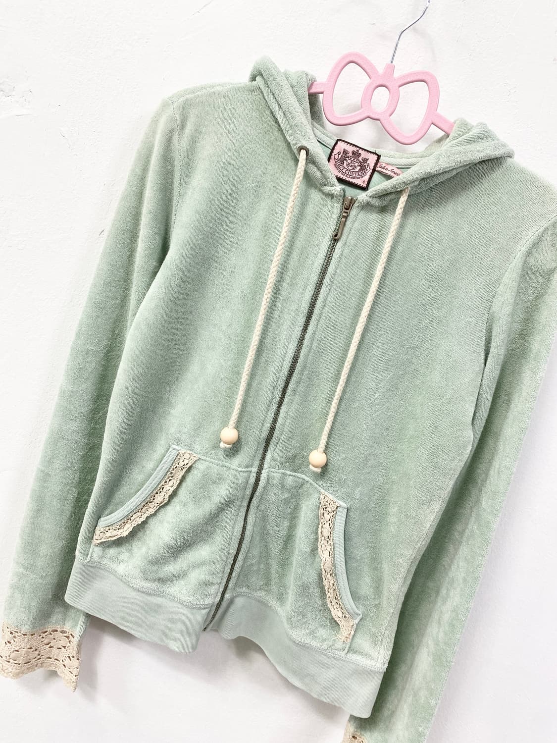 [JUICY COUTURE] 쥬시꾸뛰르 민트맛 레이스 후드집업 상품이미지6