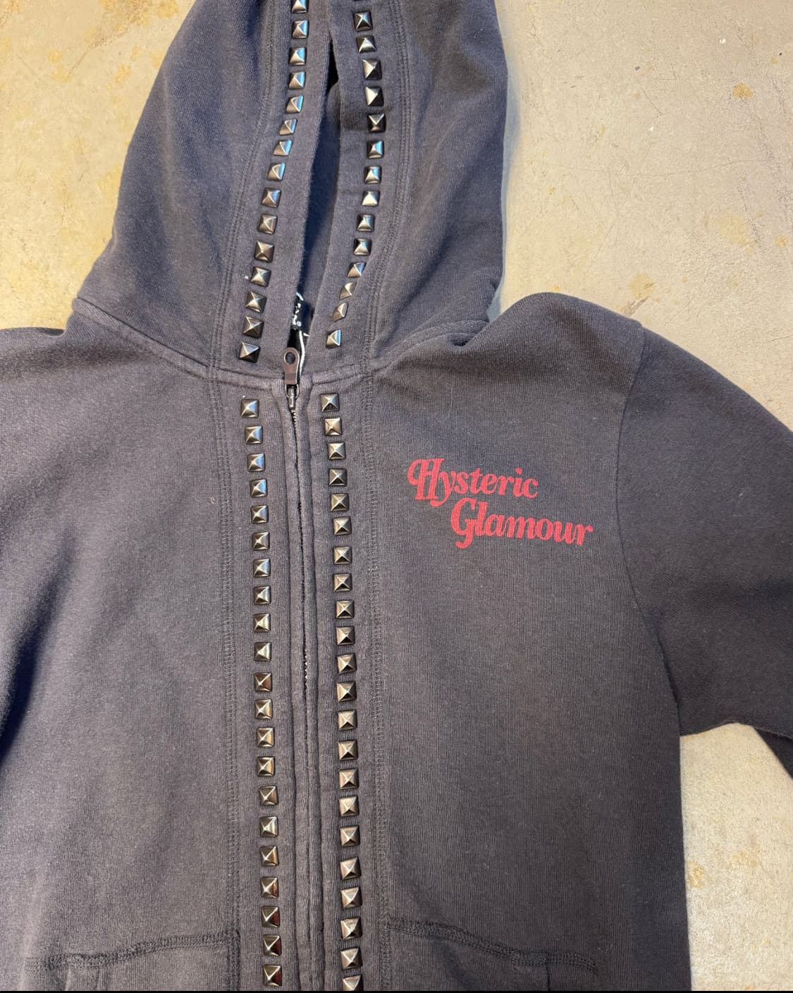 Hysteric Glamour 스터드 그래픽 후드 집업 상품이미지9