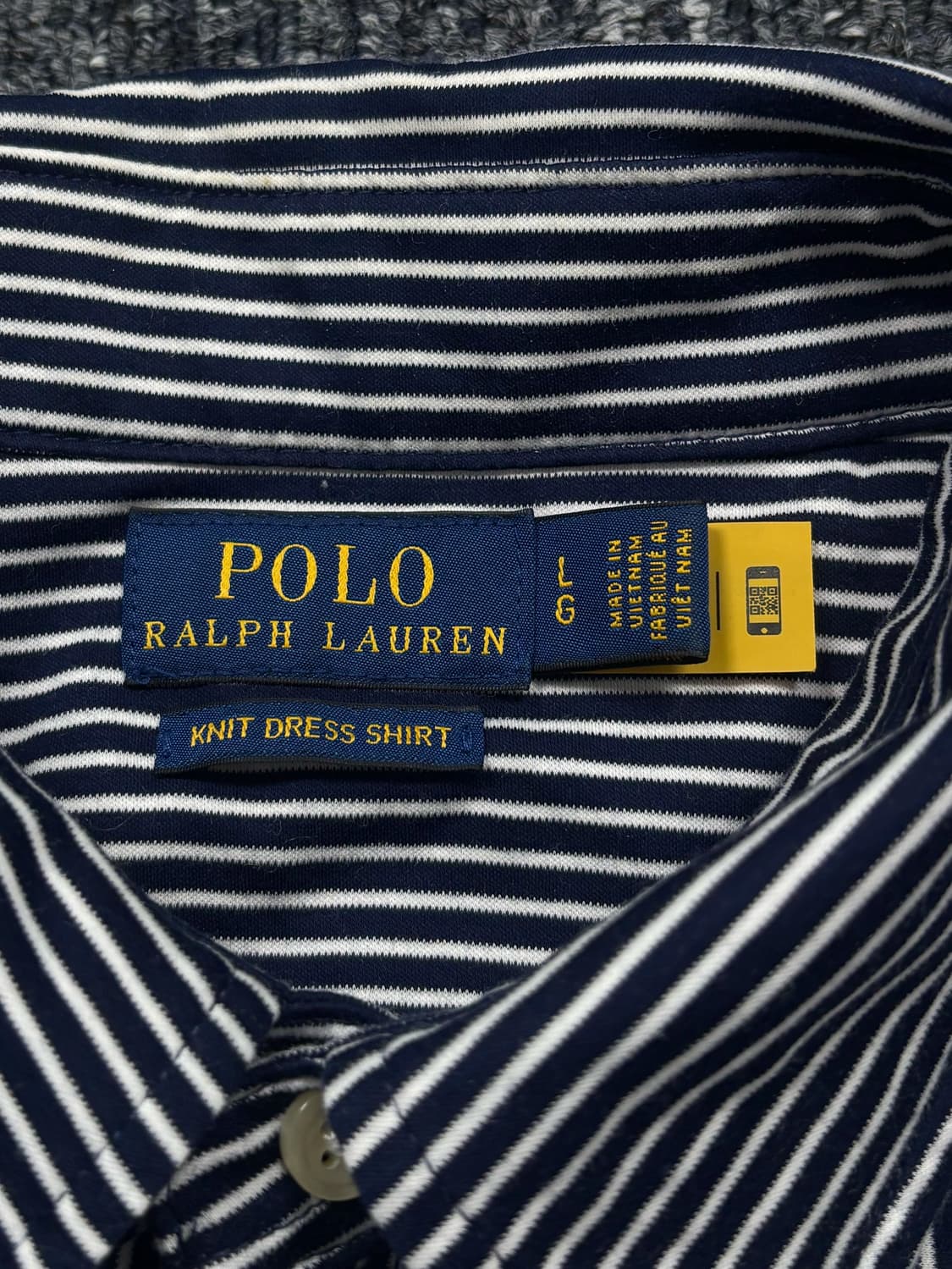 폴로 네이비 스트라이프 니트 드레스 셔츠 상품이미지5