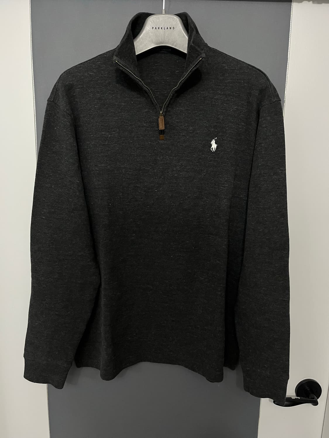 [XL] 폴로 랄프로렌 반(하프)집업 니트 차콜 그레이 상품이미지1