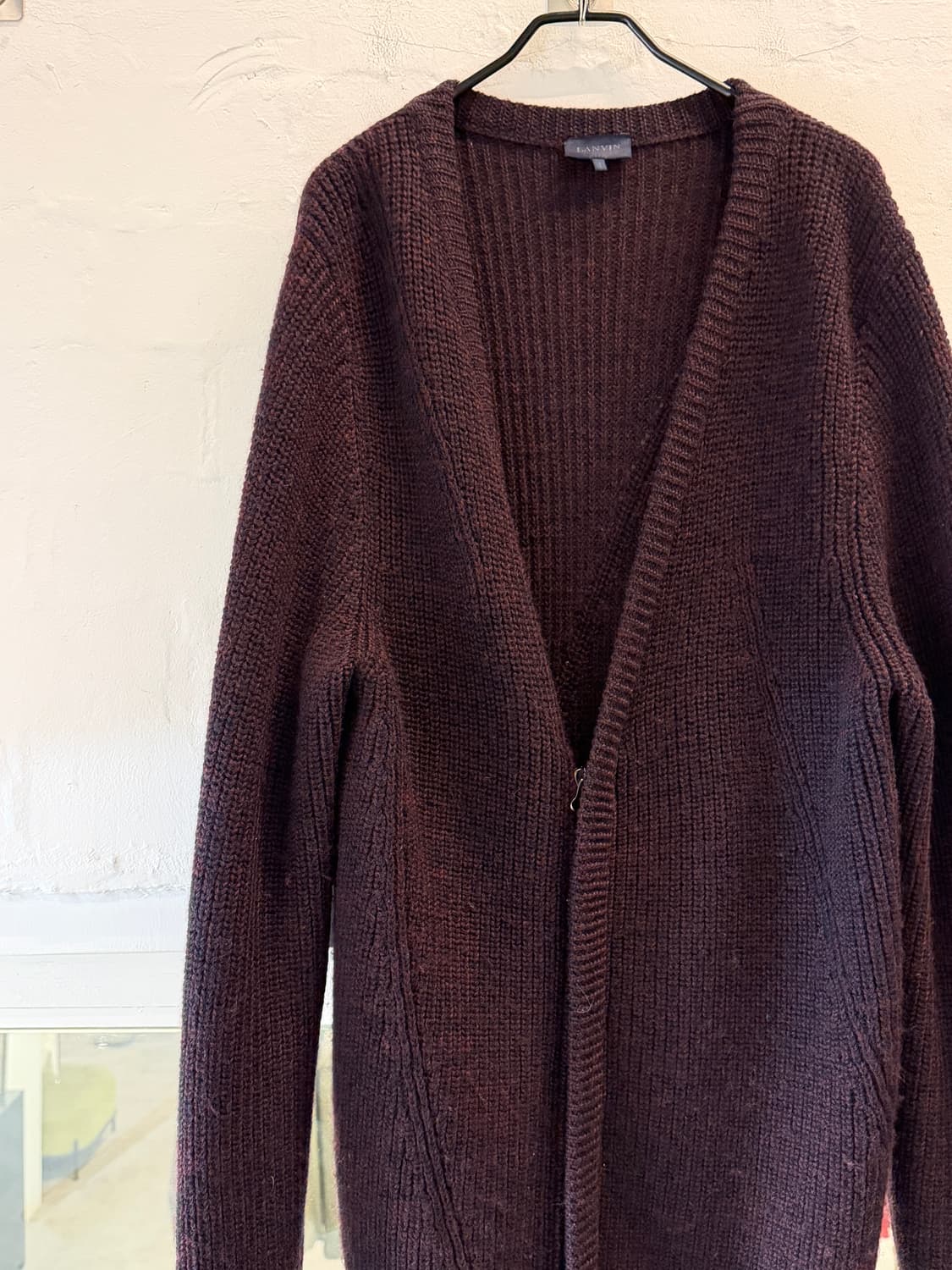 Lanvin 랑방 맨즈 퍼플 롱 가디건 XL 상품이미지3