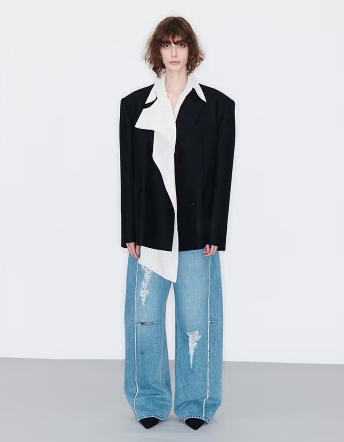 (XS)여성 YCH 와이드 데님 팬츠 청바지 상품이미지1