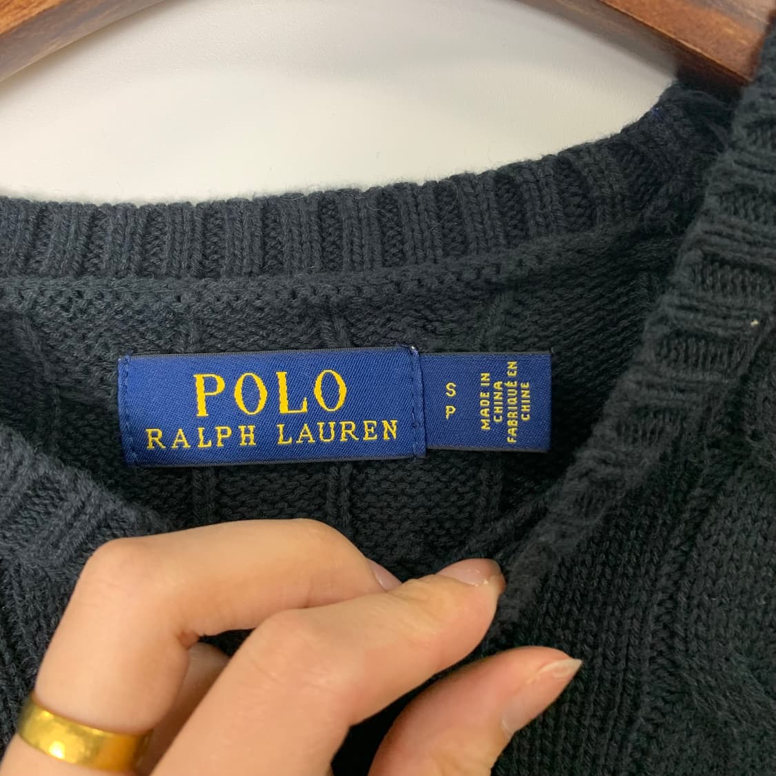 폴로 랄프로렌 신형 블랙 꽈배기 니트  상품이미지5