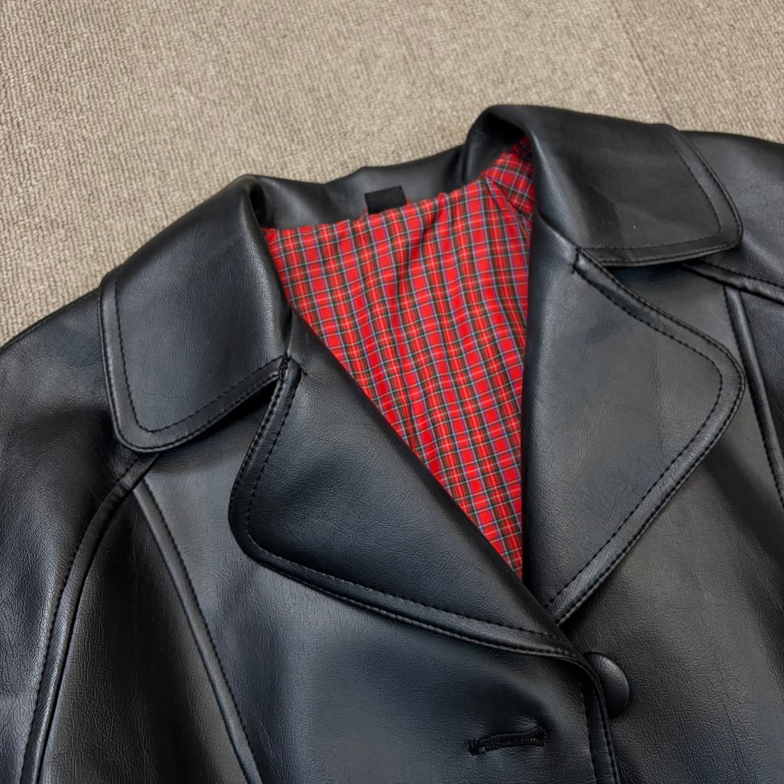 japan vintage 우먼스 일본빈티지 레더 코트  상품이미지4