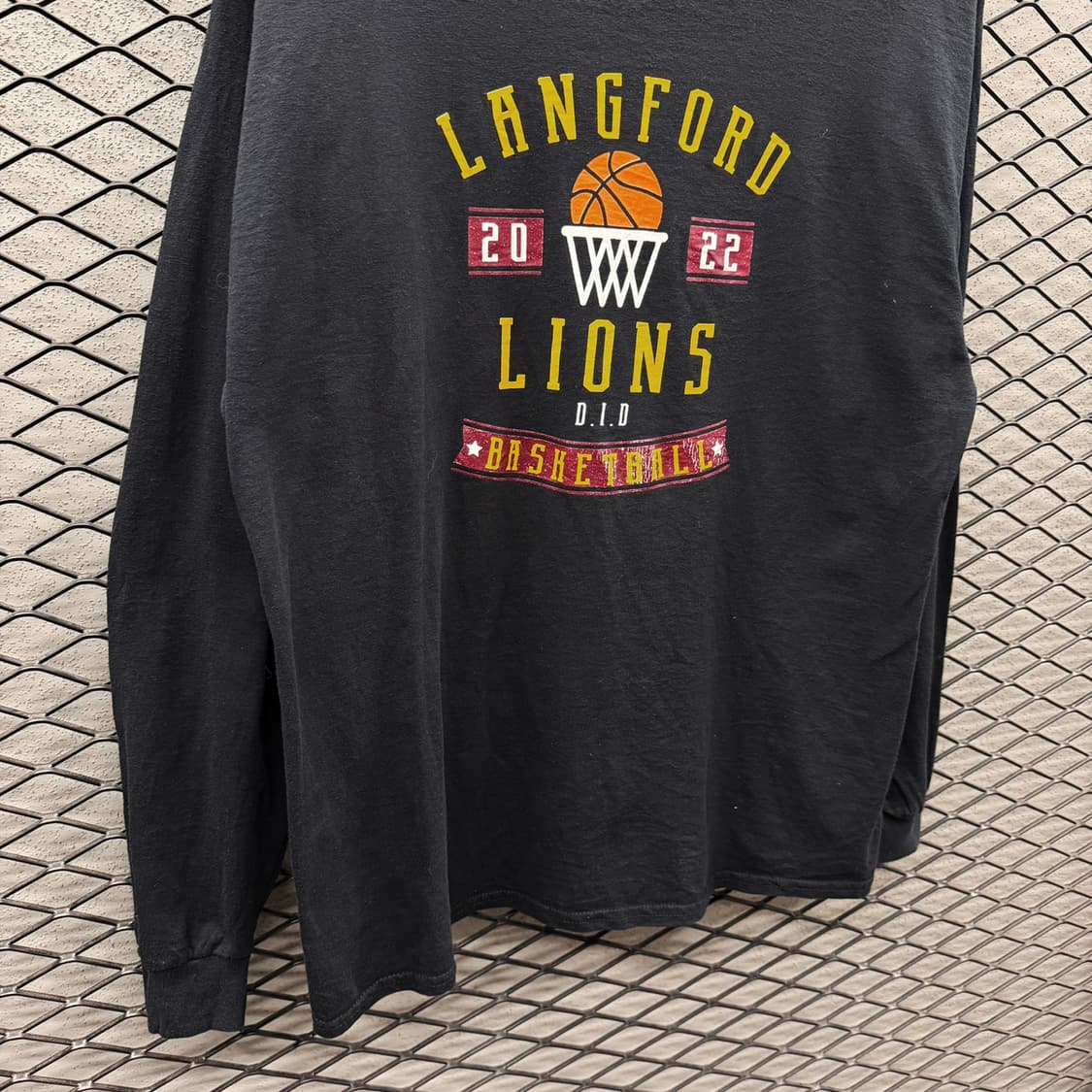 빈티지 롱슬리브 클래식폰트 후면 그래픽 시보리 디테일 블랙 상품이미지5