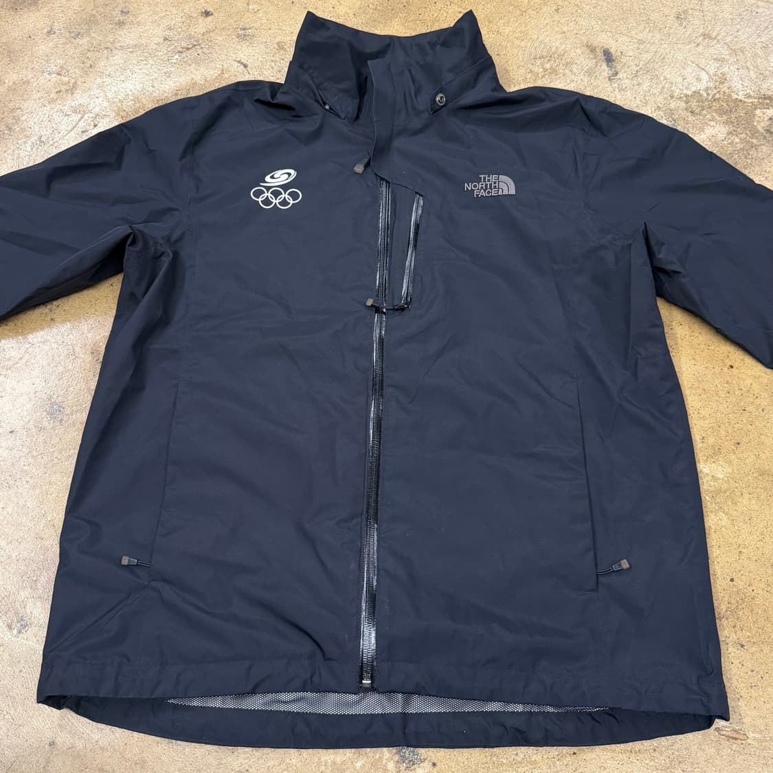 [정품/L] 노스페이스 블랙 바람막이 자켓 올림픽 로고 b18 상품이미지3