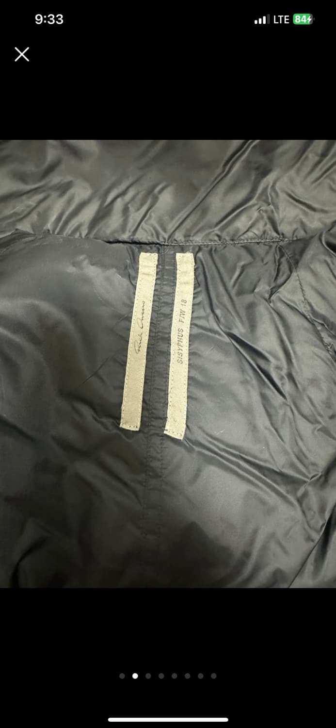 릭오웬스 여성 숏머플러 패딩 블랙 퍼넬넥 40 상품이미지6