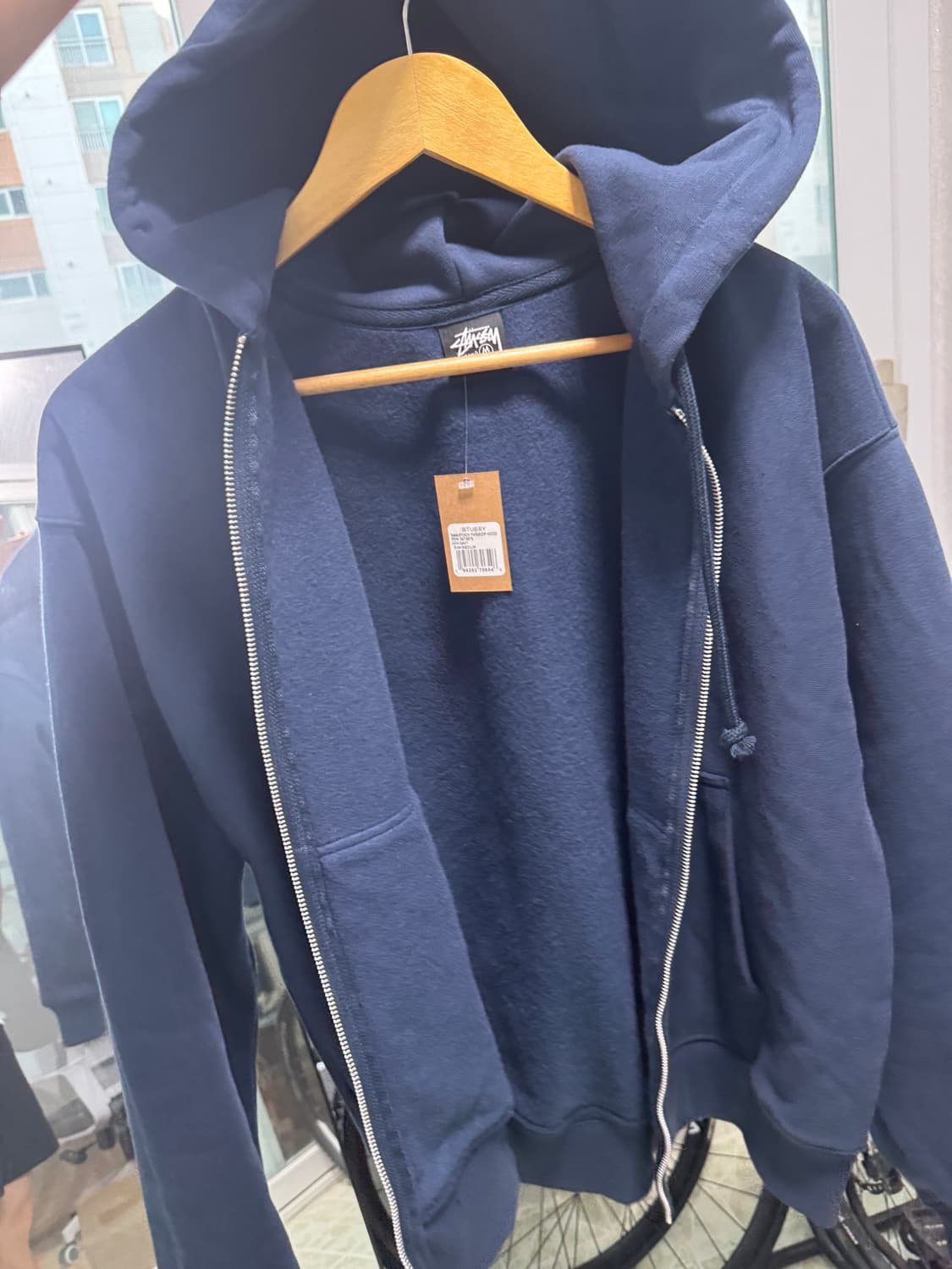 스투시 파리 후드집업 네이비 새상품 미디움 M 상품이미지2