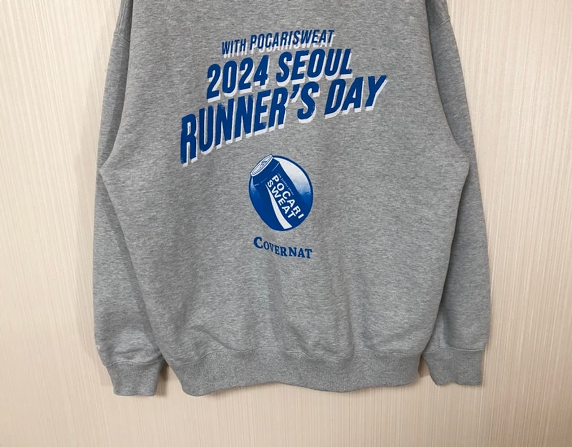 커버낫X포카리스웨트 2024 러너스데이 맨투맨티셔츠 L 상품이미지10