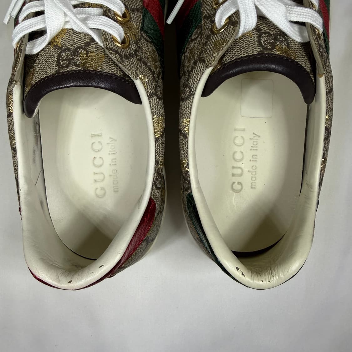 구찌 에이스 GG 슈프림 비 스니커즈 베이지 에보니 상품이미지6