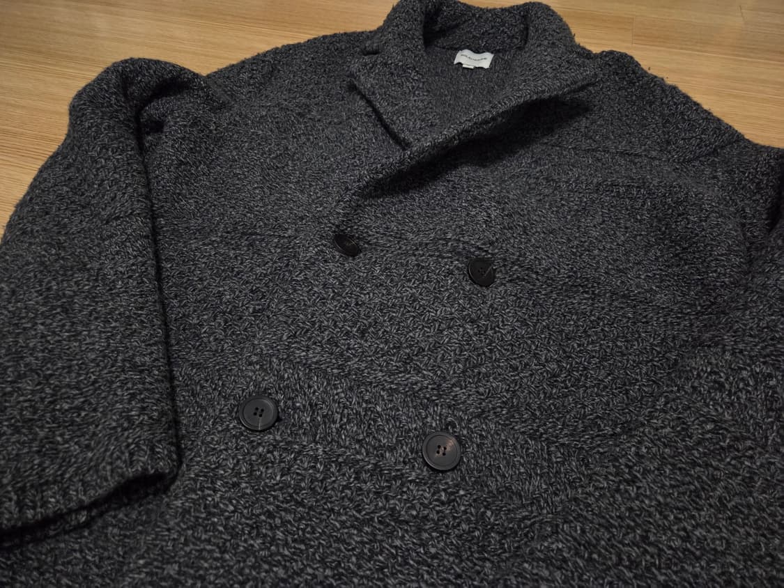 솔리드 옴므  더블 브레스트  짜임 니트 코트  상품이미지2