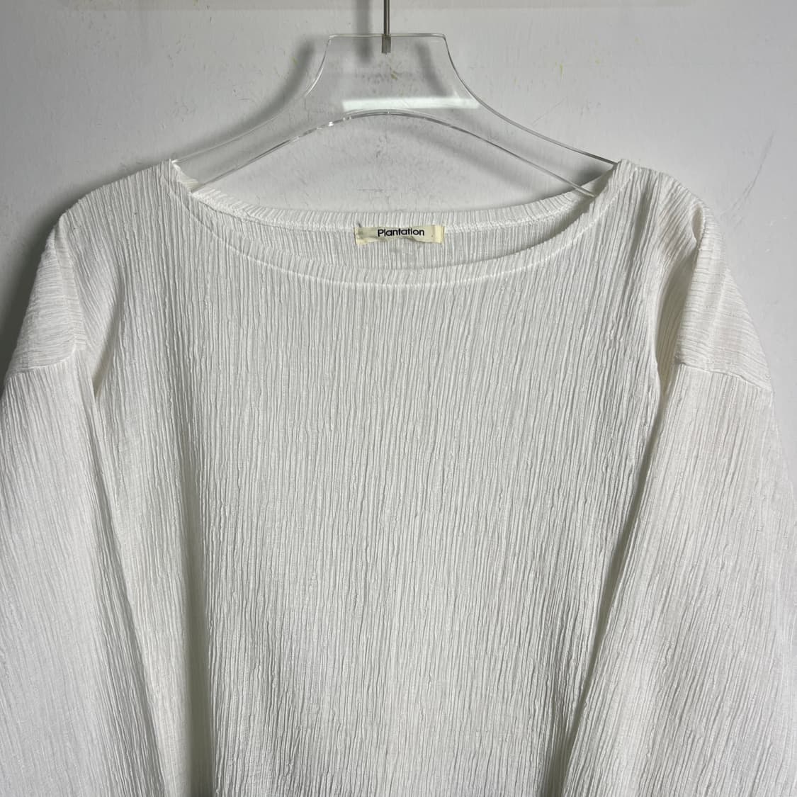 이세이미야케 플랜테이션 링클 배색 롱 티셔츠 M 상품이미지4