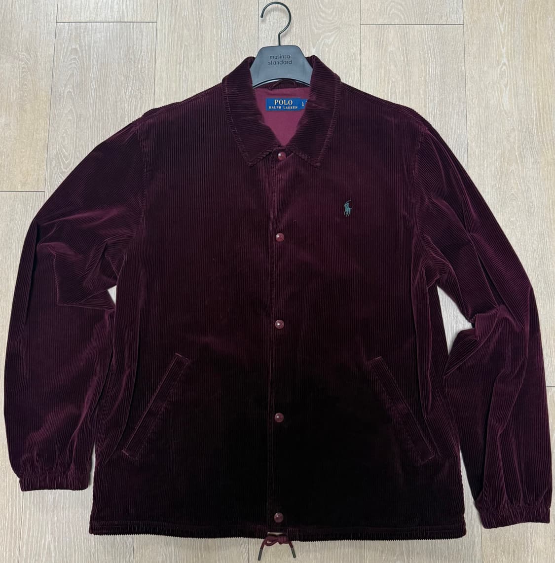 [상태 좋음] 폴로 코듀로이 코치 자켓 버건디 L 사이즈 상품이미지1