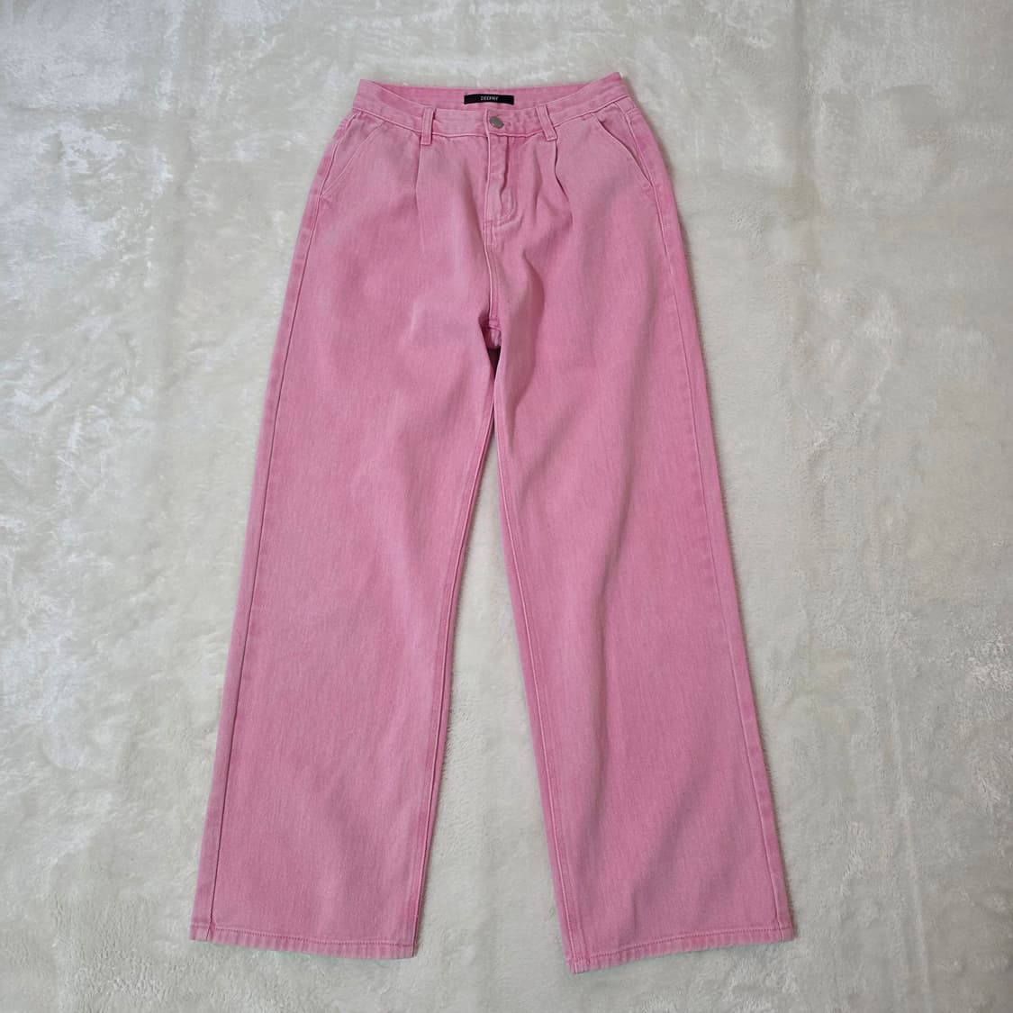 (S)여성 디프니 가먼트다잉 원턱 와이드 데님 팬츠 상품이미지1