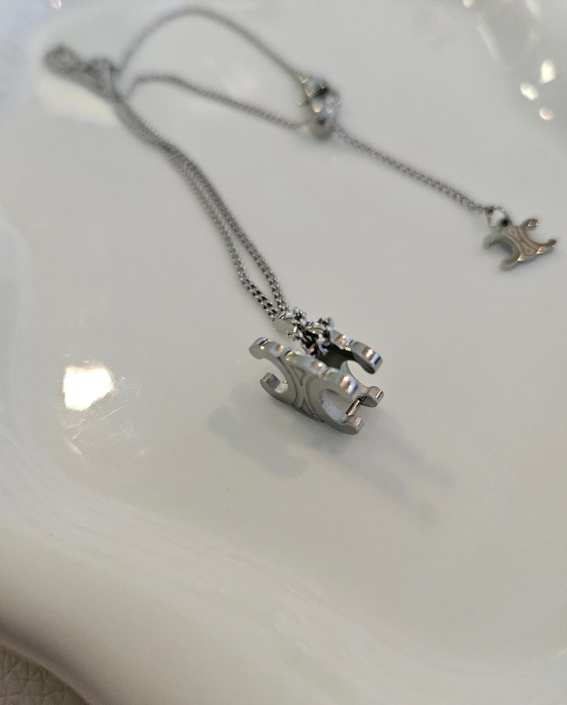 셀린느 업사이클링 양면 은장 목걸이 상품이미지5