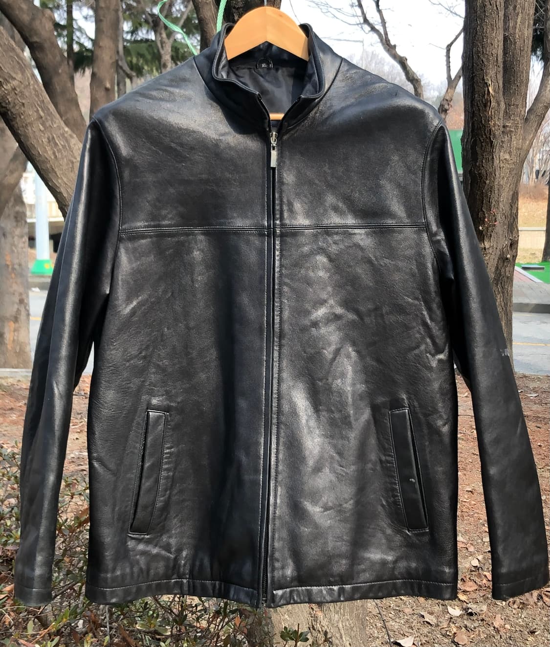 리얼 램스킨 빈티지 가죽 자켓 (XL) 상품이미지1