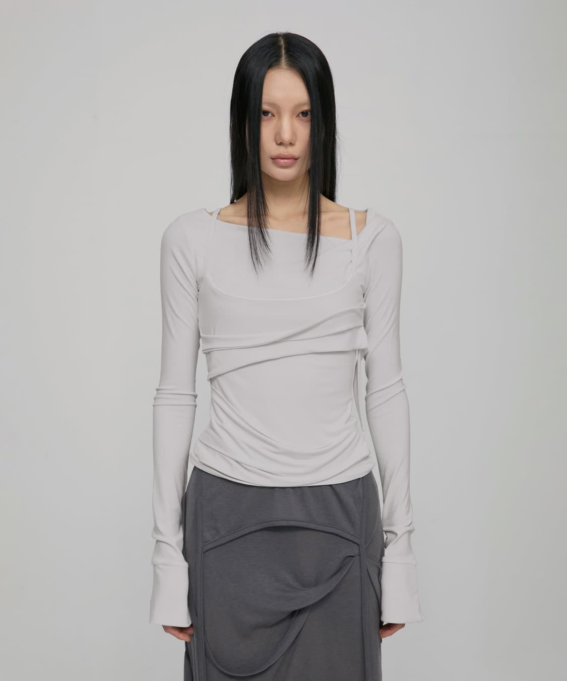 플레어업 레이어드 뷔스티에 롱슬리브 클라우드 나인 상품이미지1