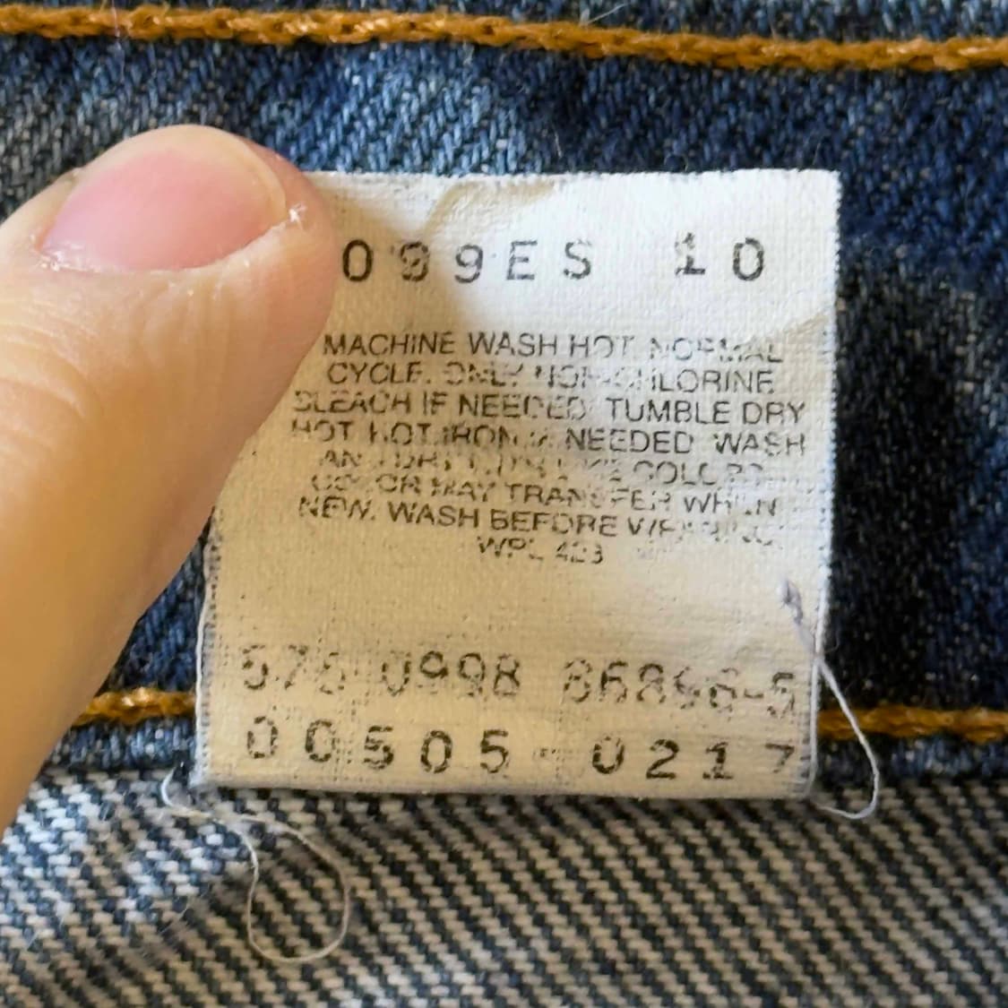 90s 리바이스 505 데님팬츠 W38 L30 상품이미지7