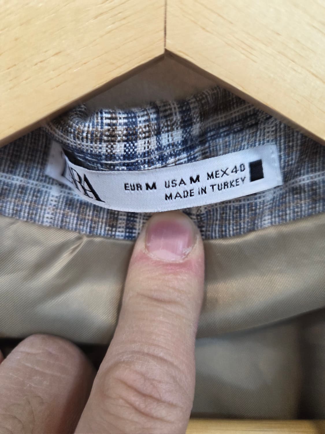 자라 체크 해링턴 자켓 m 상품이미지4