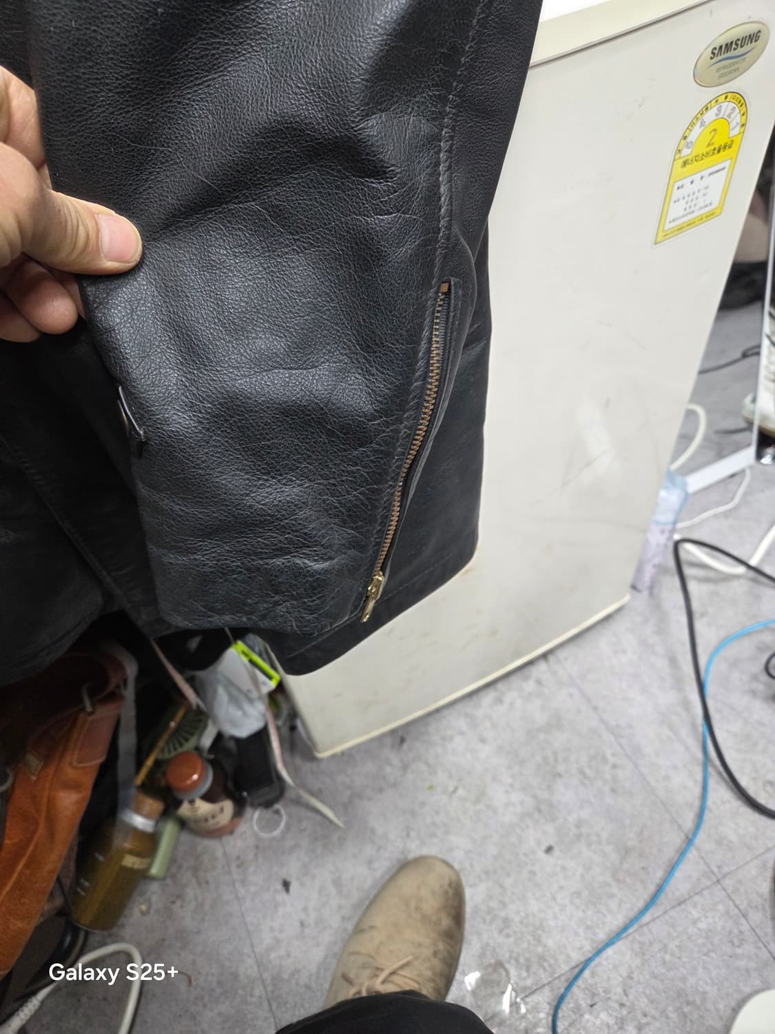 남성   블랙   가죽   자켓 상품이미지3