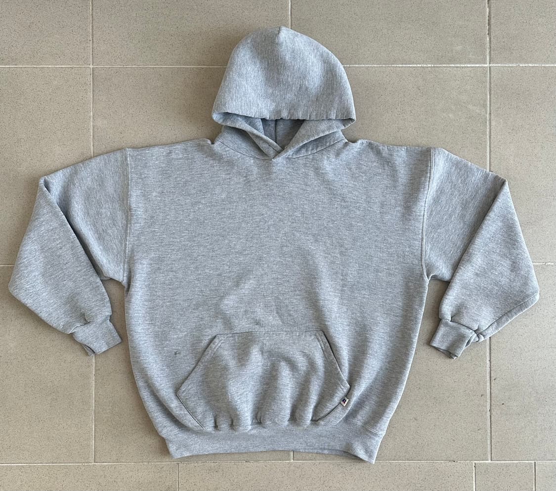 90s 빈티지 러셀 후드 그레이 XL 상품이미지1