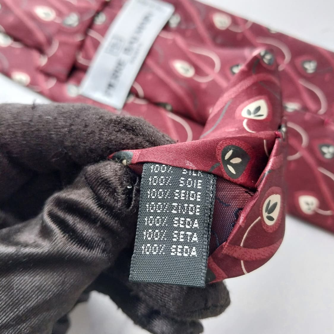 발망 실크 리프 웨이브 패턴 넥타이 9cm A+등급 k2048 상품이미지8