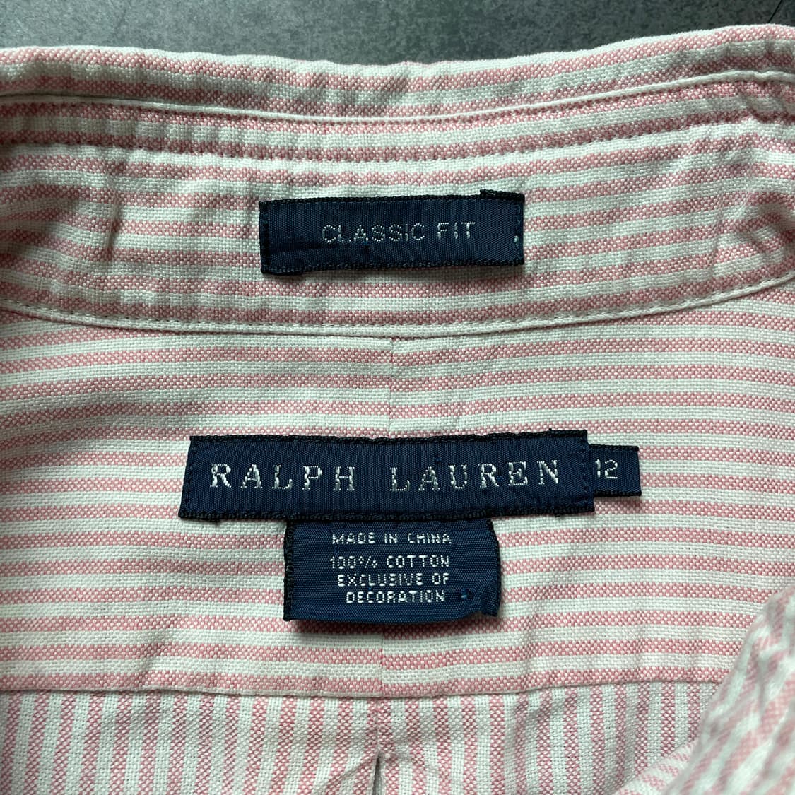 RALPH LAUREN 랄프로렌 빈티지 핑크 스트라이프 코튼셔츠 상품이미지10