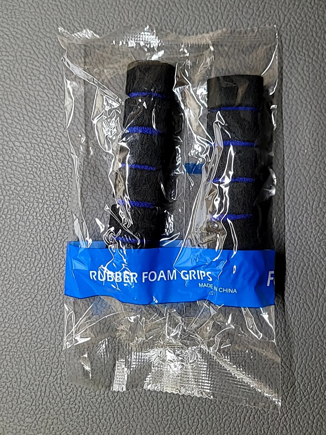 오토바이 및 자전거 핸들바 그립 커버 1쌍 검/파 상품이미지2