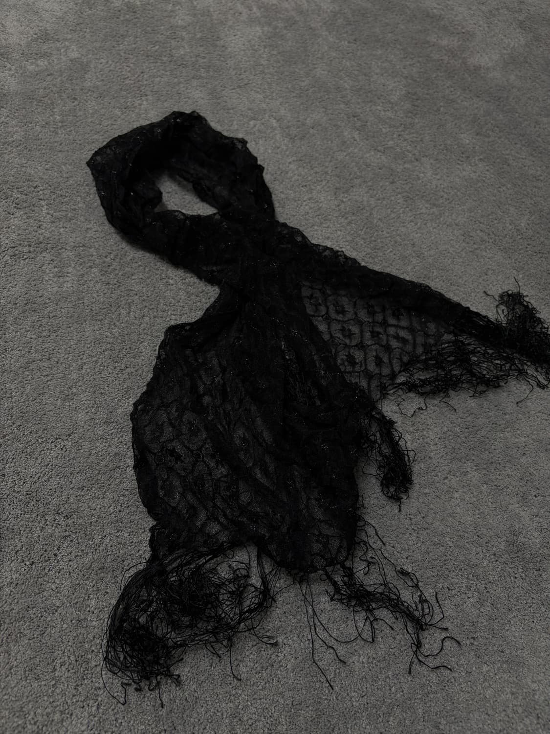 Vintage v-kei punk mood silky scarf 상품이미지2