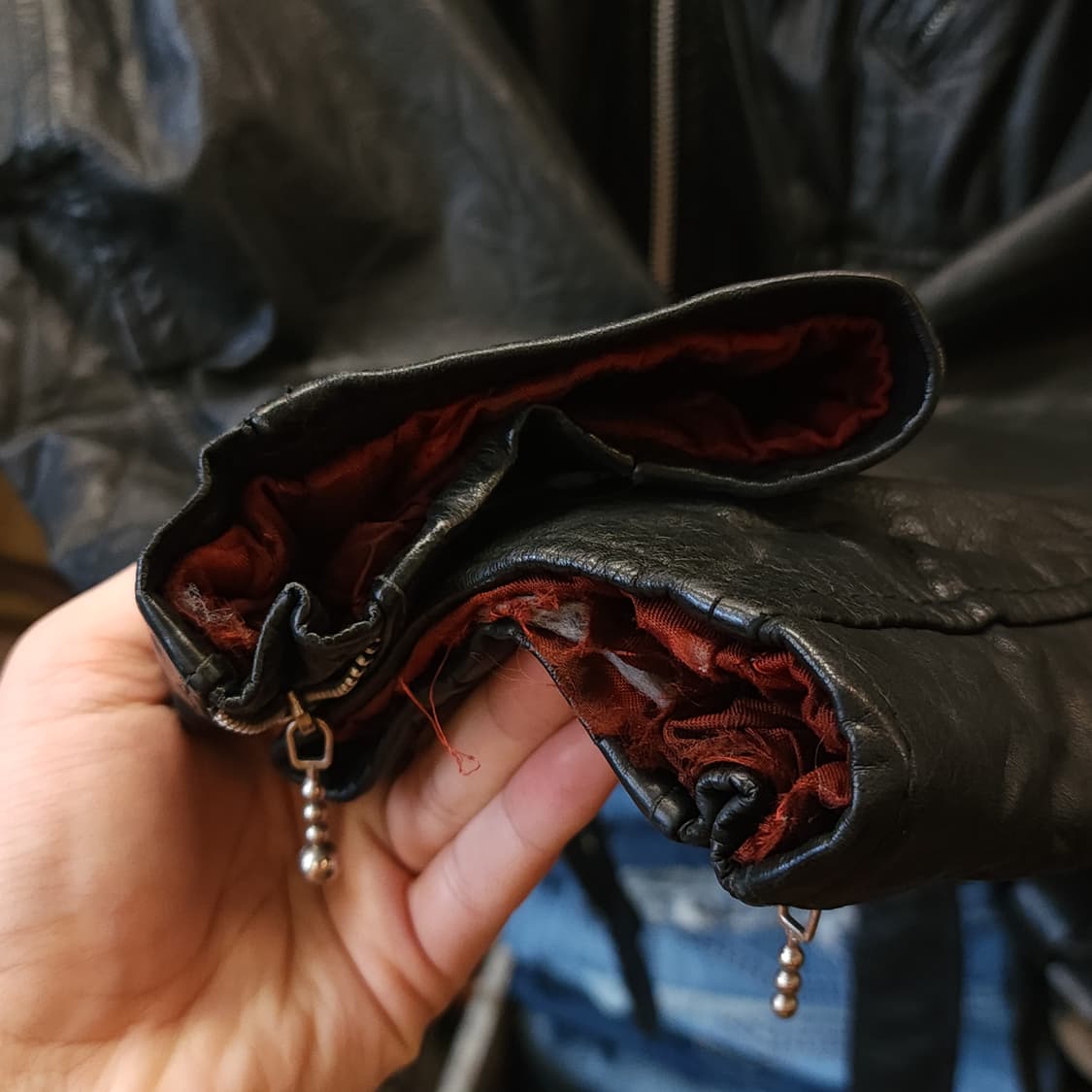 90s 빈티지 가죽자켓 이태리 빈티지 레더자켓 벨티드 라이더 52 상품이미지4