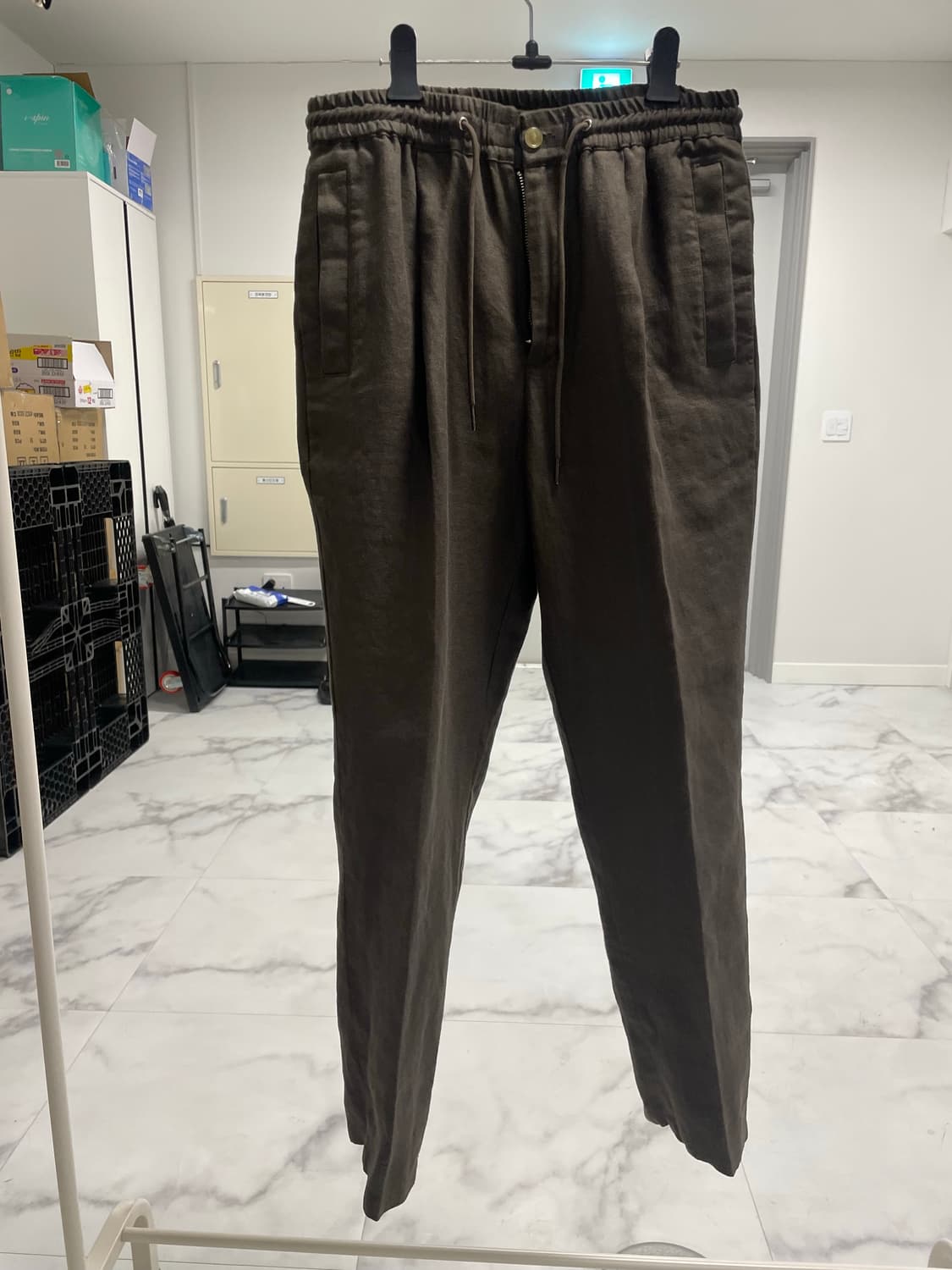 벌스데이수트 프리미엄 리넨 셋업 카키 / M(95-100) 상품이미지4