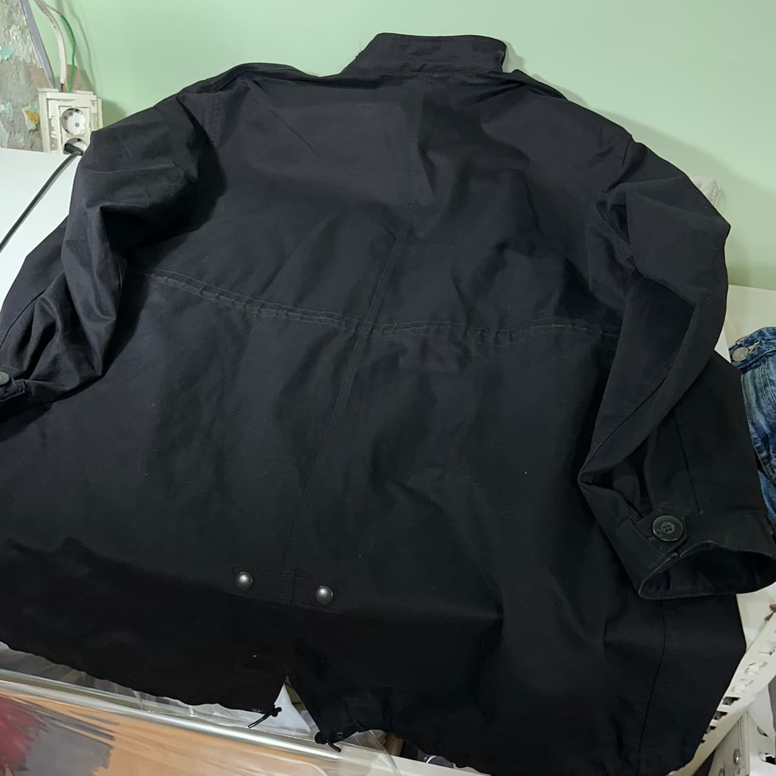 OS 라퍼지스토어 오버핏 블랙 M65 복각 피쉬테일 야상자켓 상품이미지5