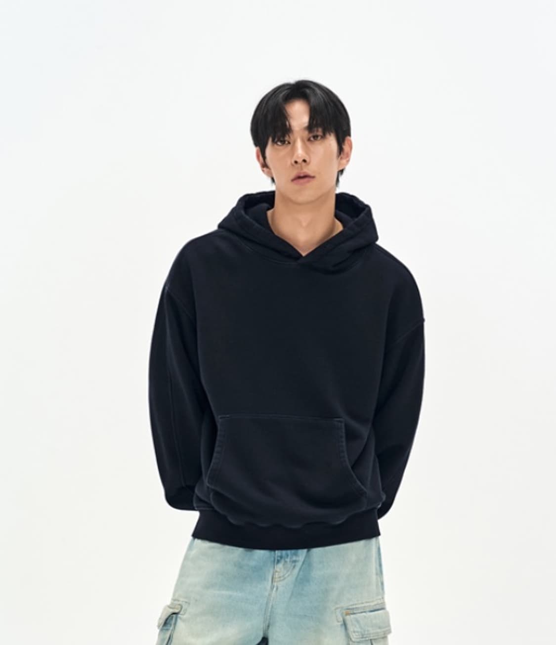 [s] 소버먼트 soverment 890g 후드티-더스키 네이비 블랙 상품이미지1