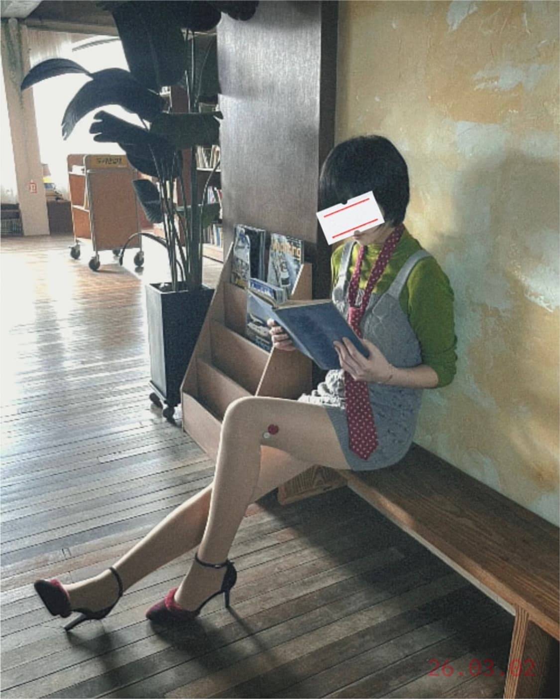 Burgundy fur heels 상품이미지2