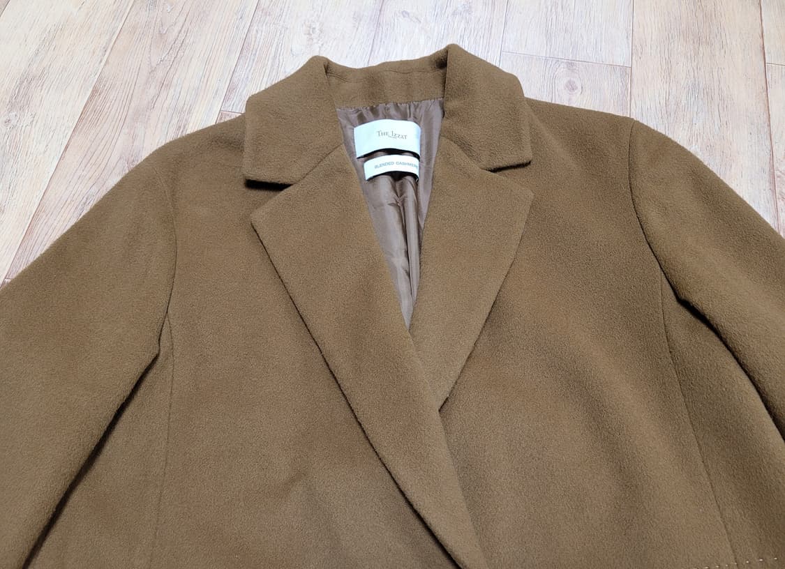 더아이잗(THE IZZAT) 울 캐시미어 플레어코트 55-66 새상품 상품이미지5