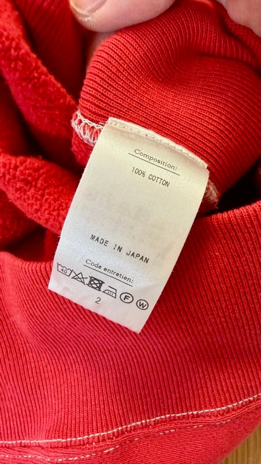 2) 아프레쎄 a.presse 23ss 빈티지 하프 집업 스웻 레드 상품이미지4