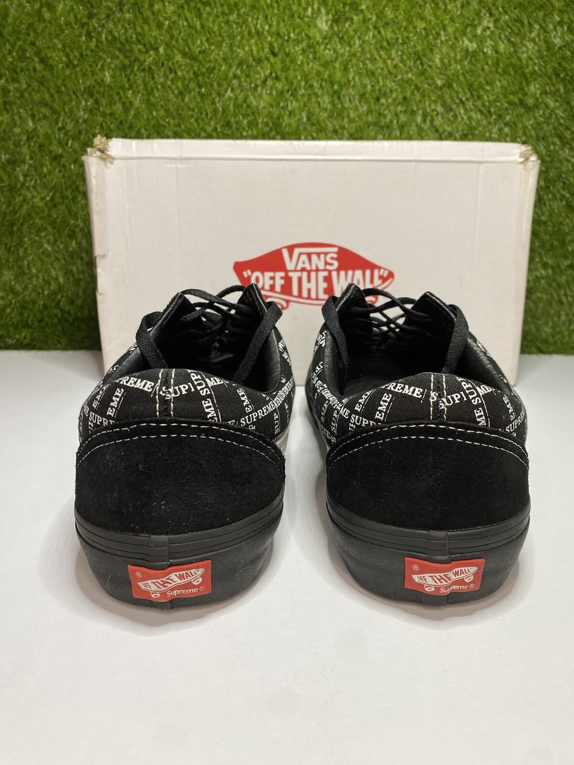 20FW 반스 x 슈프림 올드 스쿨 프로 로고 패턴 - 블랙 상품이미지3