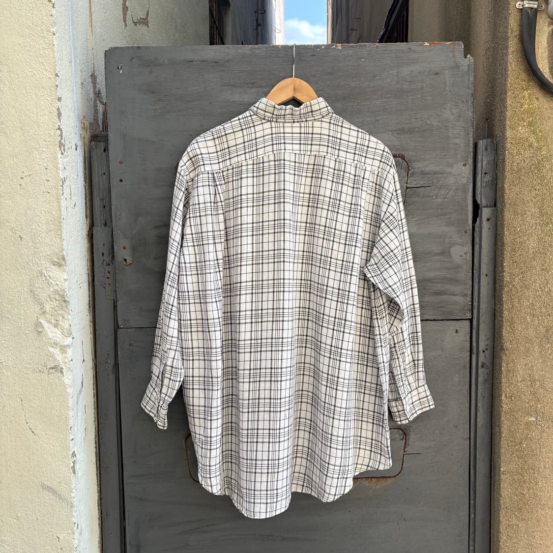 90s 꼼데가르송 robe de chambre 블랙 체크 셔츠 상품이미지6