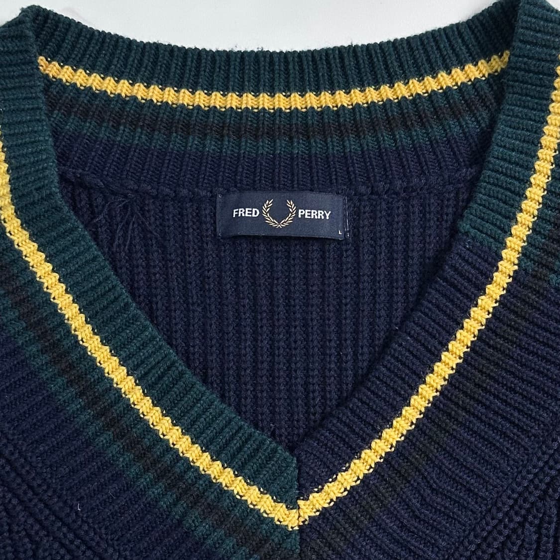 프레드페리 울 크리켓 니트 상품이미지5