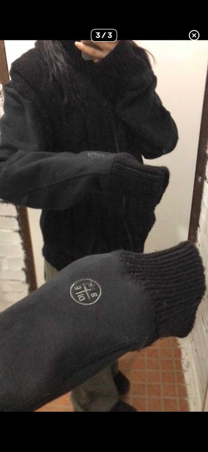 디젤 케이블 니트 블루종 자켓 L 상품이미지3