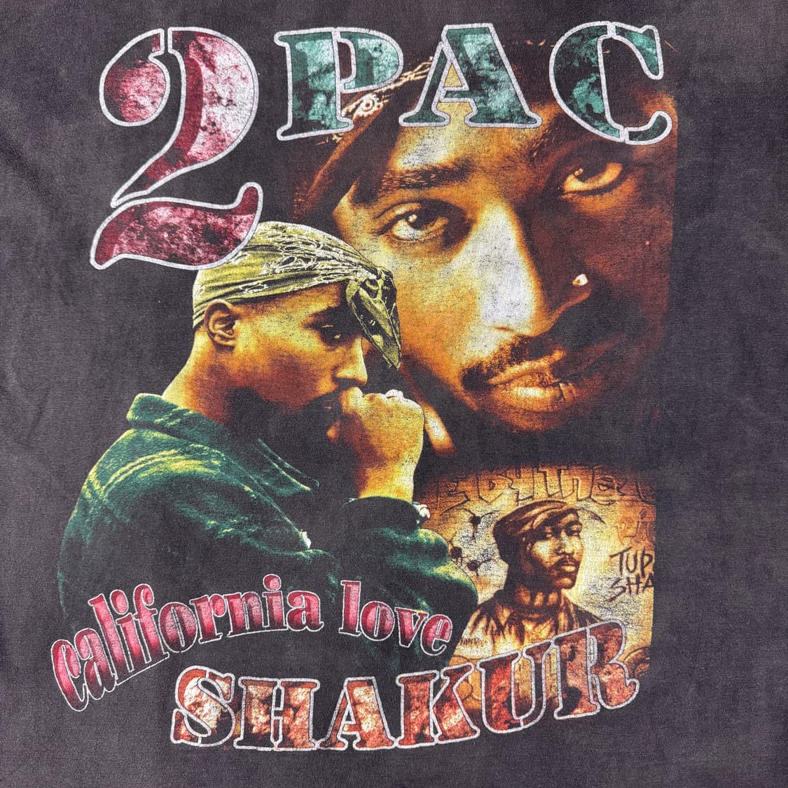 빈티지 90s Tupac California Love 투팍 랩티셔츠 상품이미지3