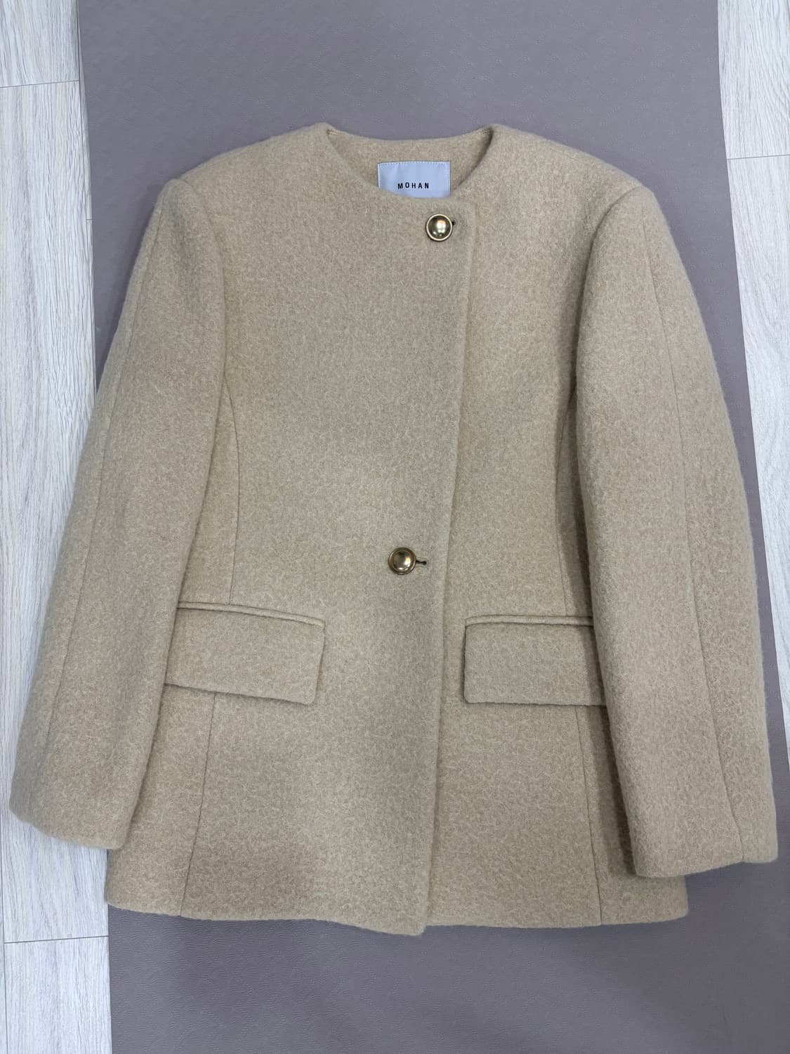 Mohan 노카라 부클 울 자켓 상품이미지3