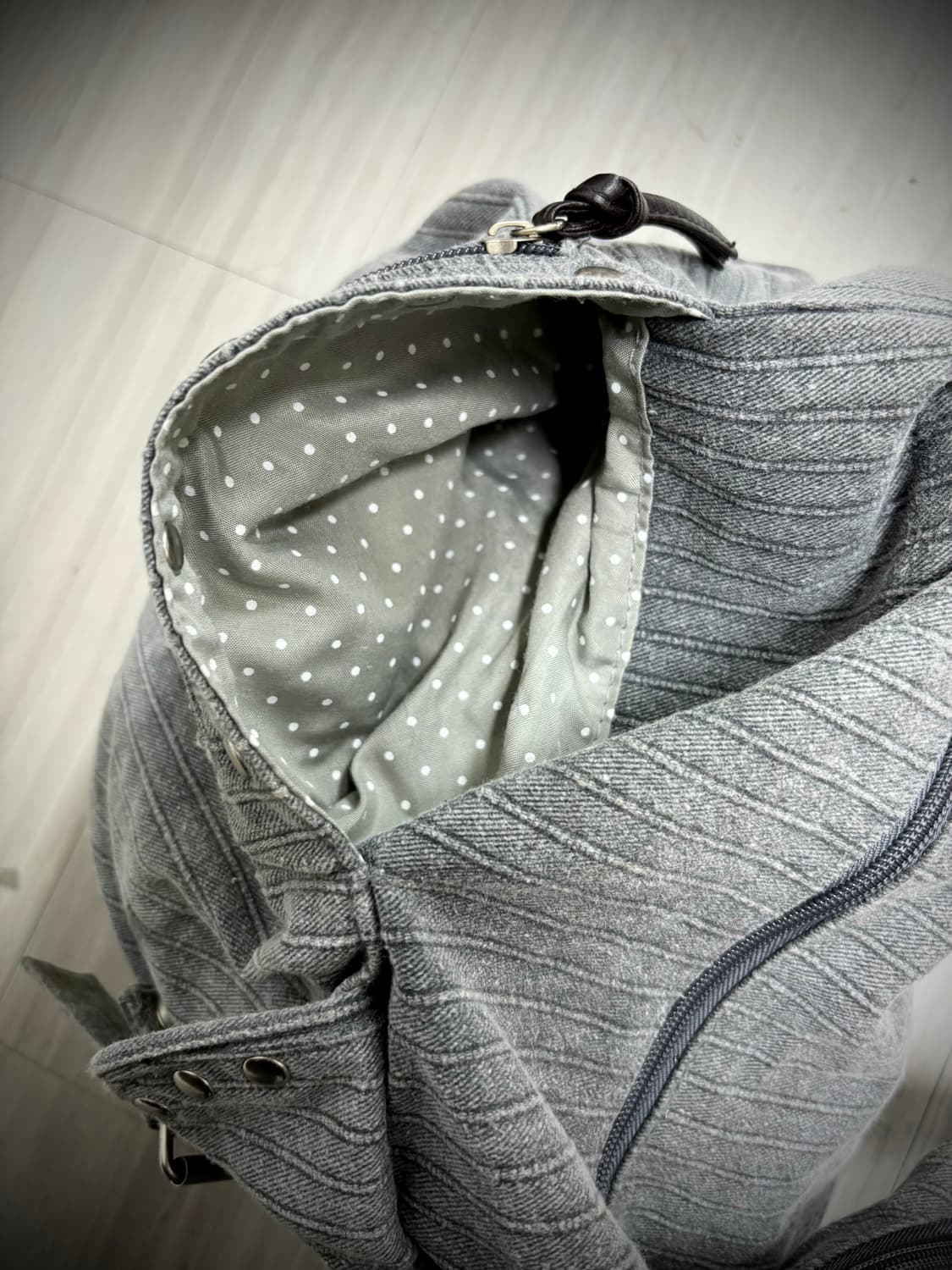 [Y2K] Dot Pattern Detail Stud&Buckle Gre 상품이미지8