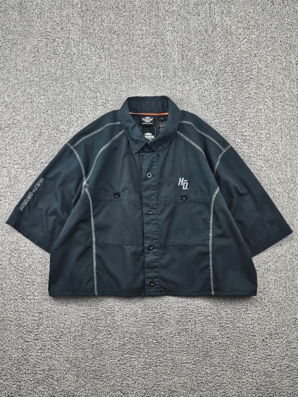 할리데이비슨 바이커 반팔 셔츠 크롭커스텀 ( XL ) / 11811 상품이미지1