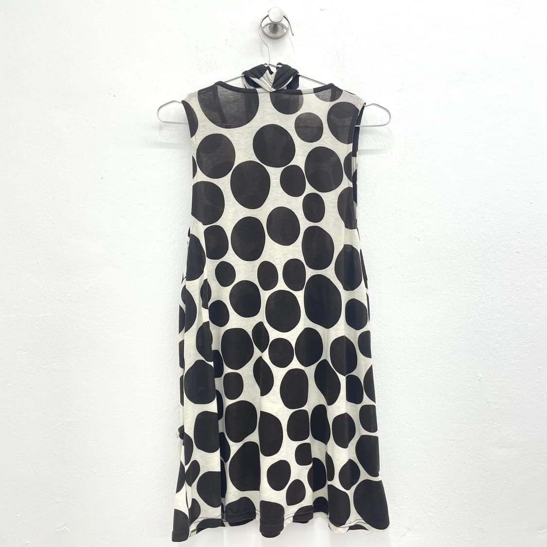 ivory dark brown polka dot mini dress 상품이미지2