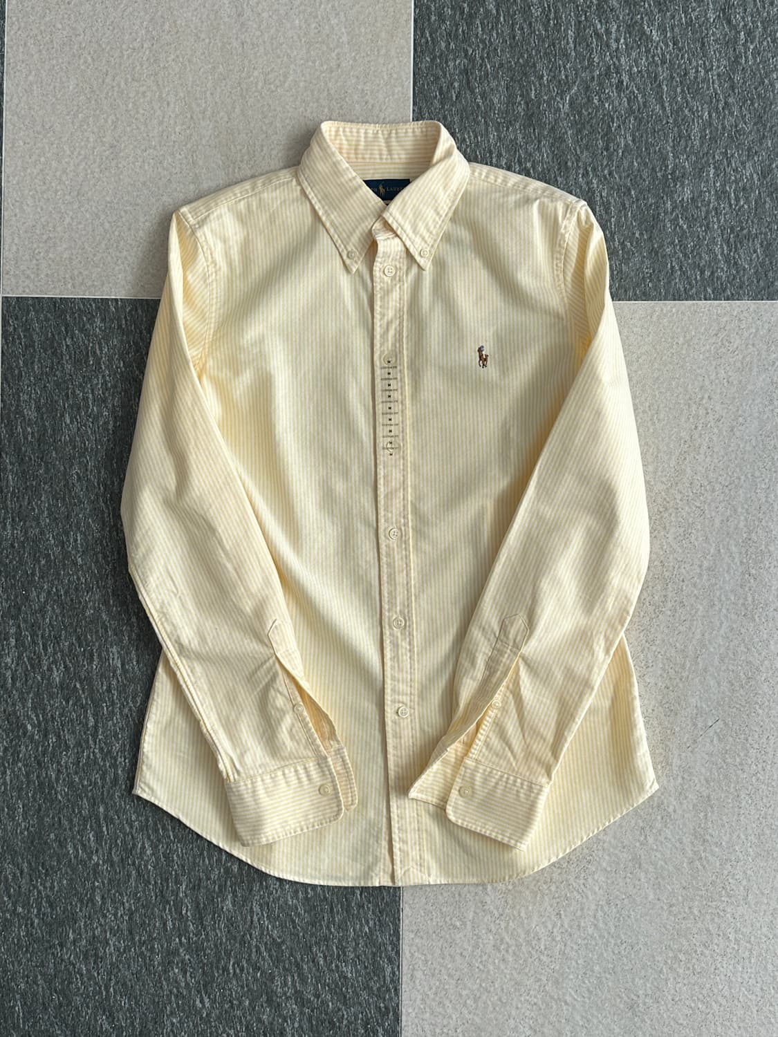 폴로 랄프로렌 옐로우 스트라이프 옥스포드 셔츠   상품이미지5