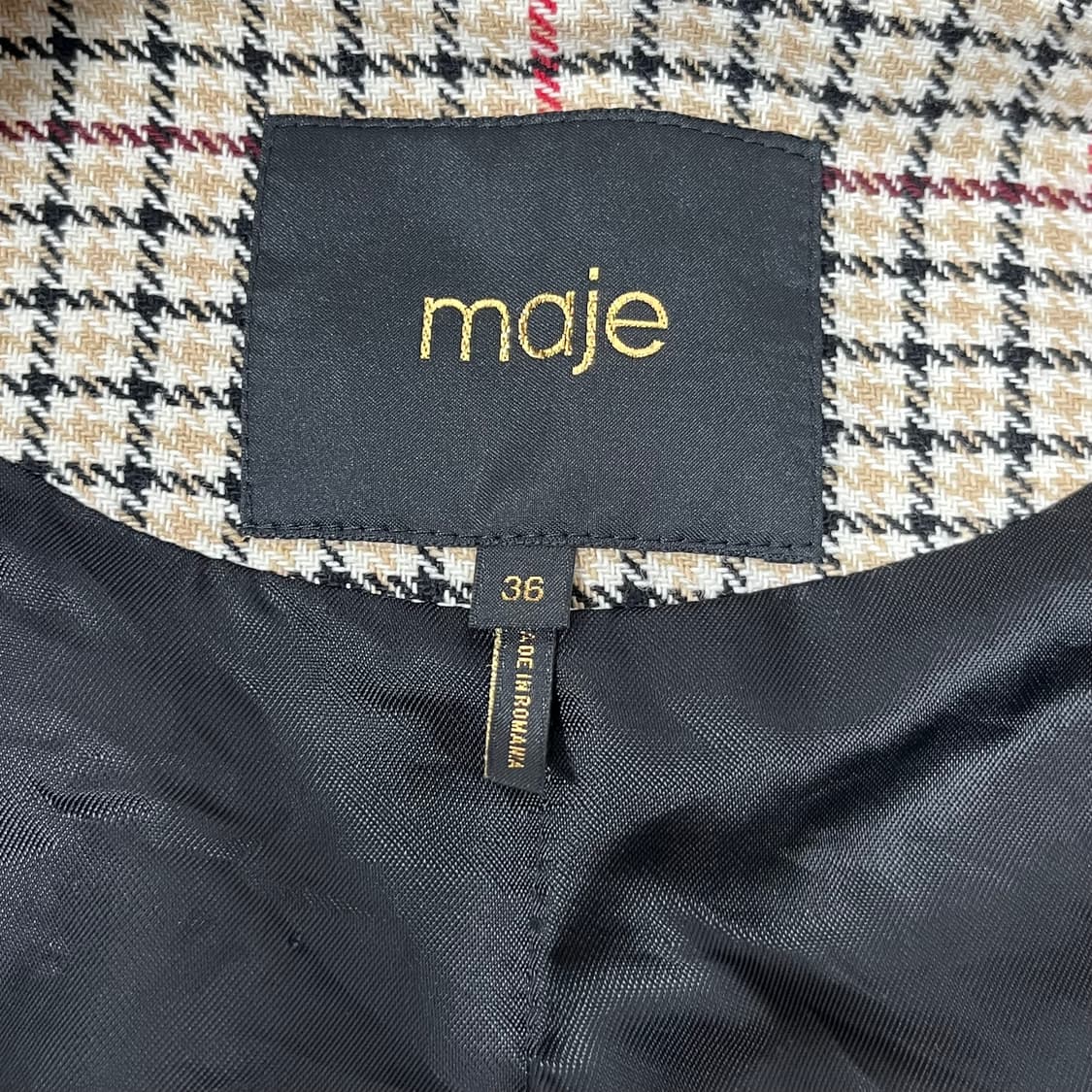 마쥬(MAJE) 체크 트렌치 코트 상품이미지9